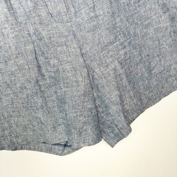 Boden Linen Cotton Blend 6" Classic Blue Short Womens Size 6 Slash Pockets - Picture 5 of 10
